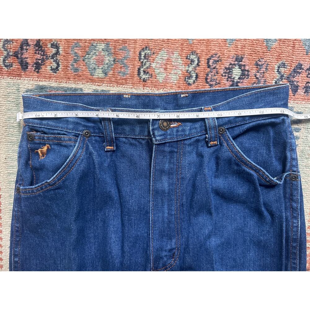 Vintage Wrangler Junior Fit Pony Pocket Jeans 27x30 USA Western 1970's Small - Picture 7 of 15